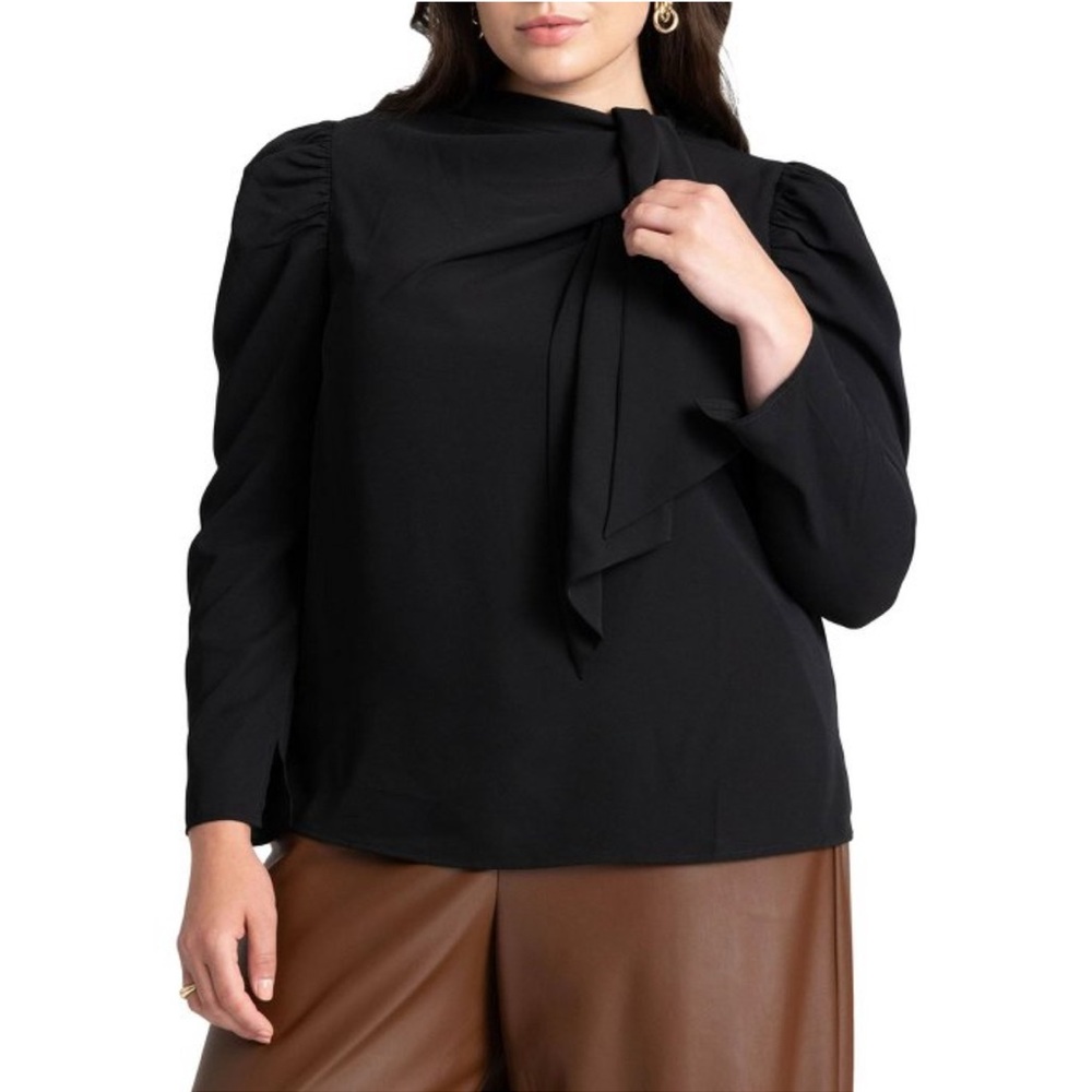 ELOQUII Drape Front Blouse